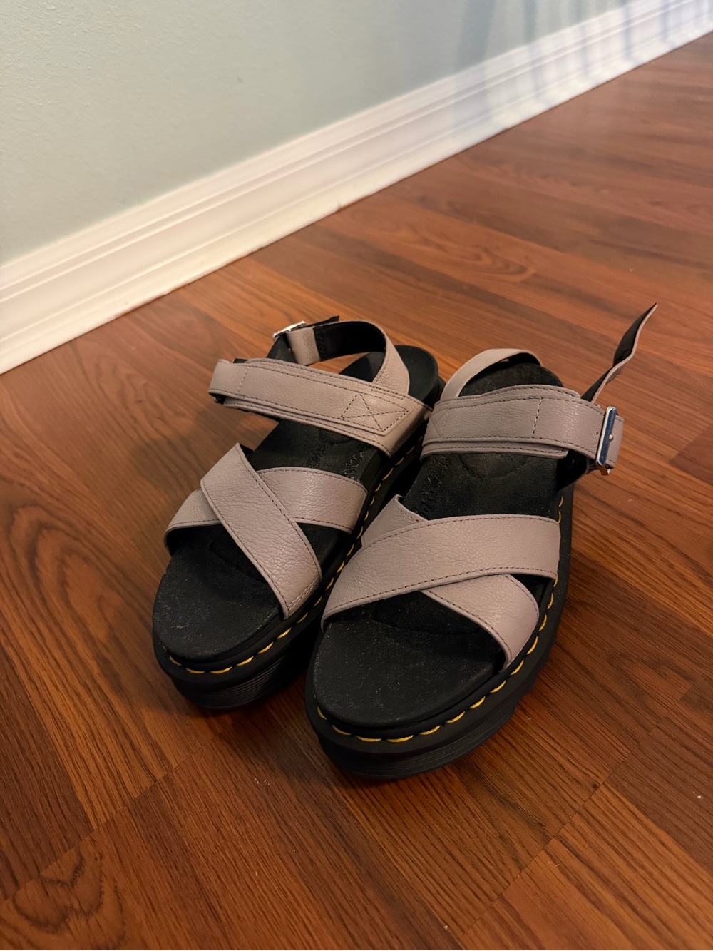 Women's Taupe Dr. Martens Sandals